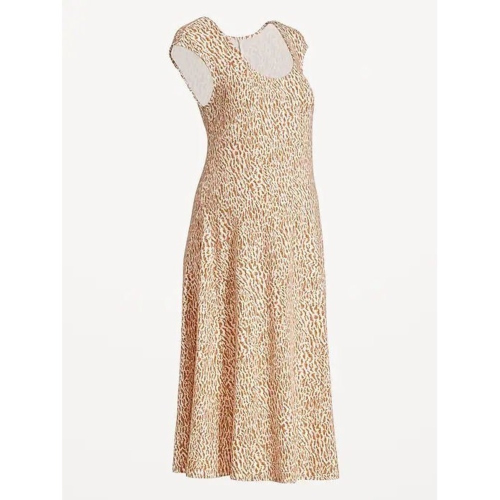 Old Navy Women's Maternity Sleeveless Fit & Flare Midi Dress - Cheetah Print - M